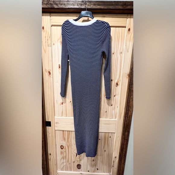 Staud NWT Shoko Striped Navy and White Button-Down Dress - Picture 7 of 7